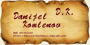 Danijel Komlenov vizit kartica